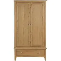 Kamiah 2 Door Wardrobe with Drawer - Oak
