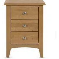 Kamiah Bedside Cabinet with 3 Drawers - Oak