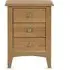 Kamiah Bedside Cabinet with 3 Drawers - Oak
