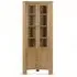Kamiah Corner Display Cabinet with 4 Doors - Oak