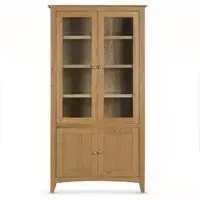 Kamiah Display Cabinet with 4 Doors - Oak