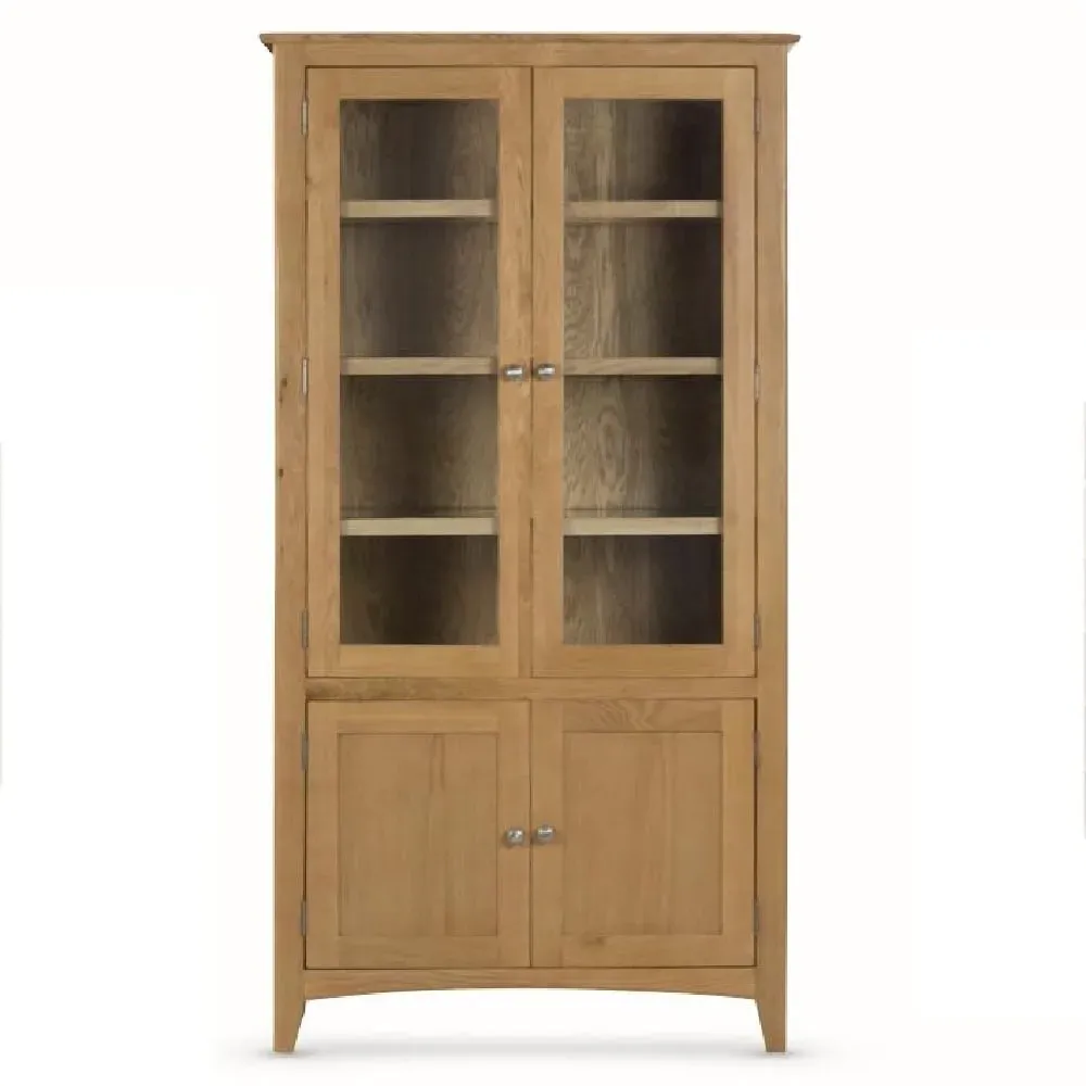 Kamiah Display Cabinet with 4 Doors - Oak image