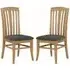 Kamiah High Back Dining Chairs - Oak, Fabric