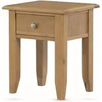 Kamiah Lamp Table with Drawer - Oak