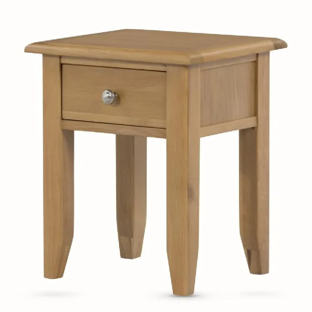 Kamiah Lamp Table with Drawer - Oak image