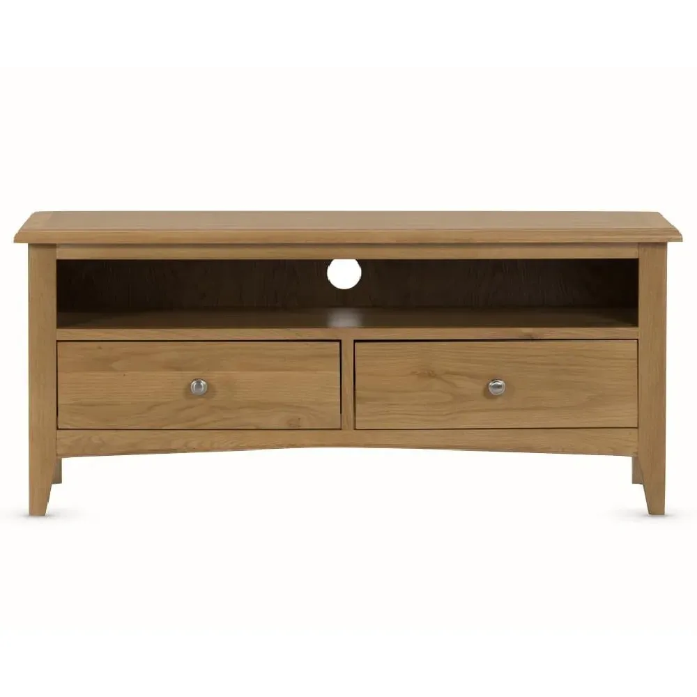 Kamiah Large TV Stand with 2 Drawers - Oak image