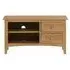 Kamiah Small TV Stand with 2 Drawers - Oak