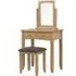 Kamiah Wooden Dressing Table with Stool - Oak