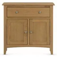 Kamiah Wooden Sideboard with 2 Doors 1 Drawer - Oak