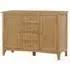 Kamiah Wooden Sideboard with 2 Doors 4 Drawers - Oak