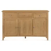 Kamiah Wooden Sideboard with 3 Doors 3 Drawers - Oak