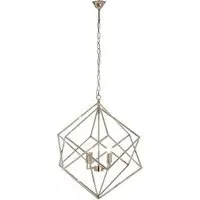 Kamloops Geometric Chandelier Ceiling Light - Silver, Stainless Steel