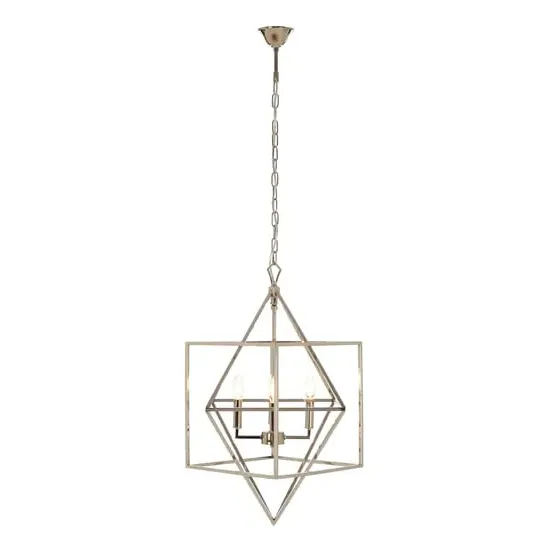 Kamloops Square Chandelier Ceiling Light - Silver, Stainless Steel image