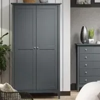 Kamuy 2-Door Wardrobe - Midnight Blue, Wood