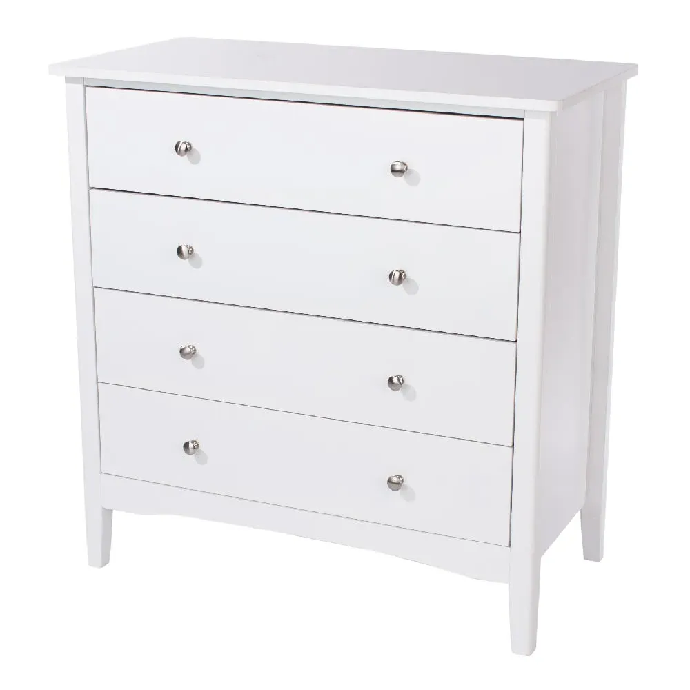 Kamuy 4 Drawer Chest - White, Wood