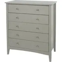 Kamuy 5 Drawer Chest - Grey, Wood