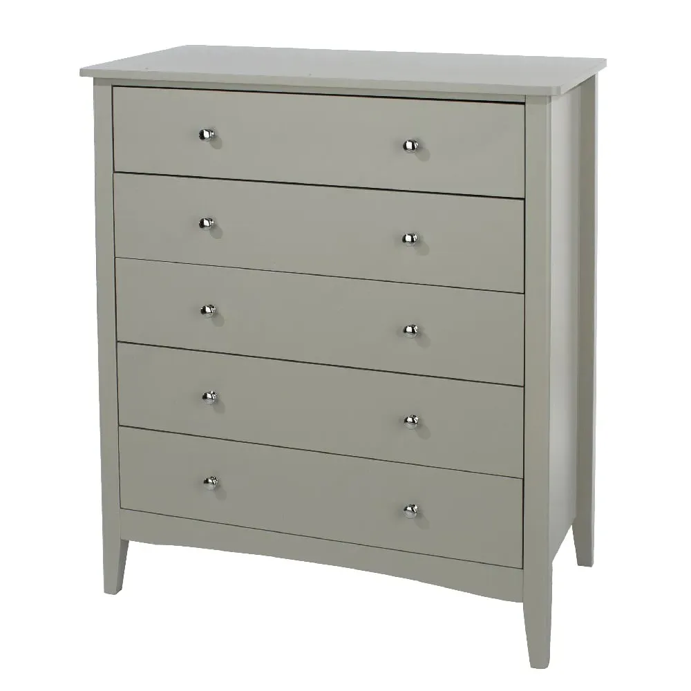 Kamuy 5 Drawer Chest - Grey, Wood