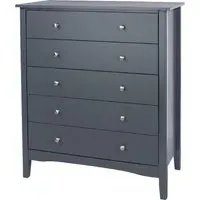 Kamuy 5 Drawer Chest - Midnight Blue, Wood
