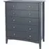 Kamuy 5 Drawer Chest - Midnight Blue, Wood