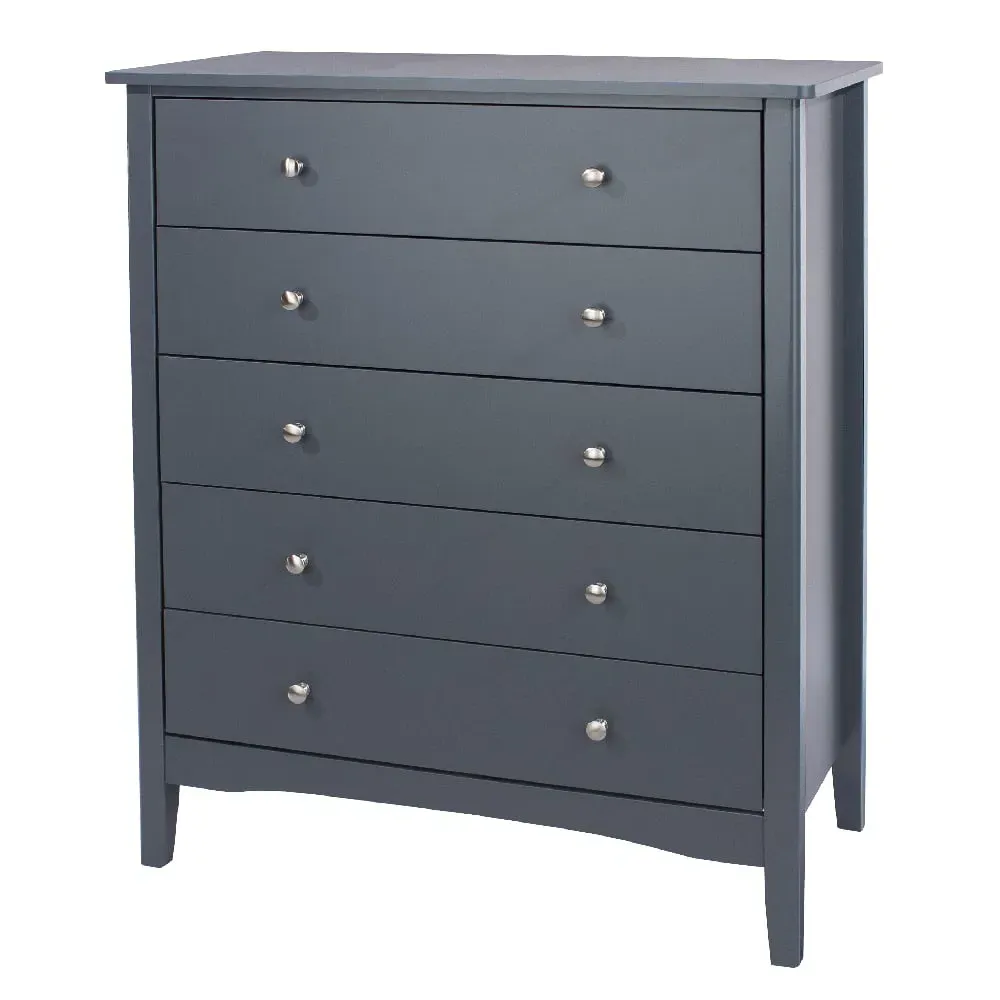 Kamuy 5 Drawer Chest - Midnight Blue, Wood