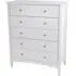 Kamuy 5 Drawer Chest - White, Wood