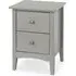 Kamuy Tall Bedside Cabinet with 2 Drawers - Grey, Wood