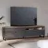 Kanata TV Stand with 2 Flip Doors 1 Drawer - Grey, Oak