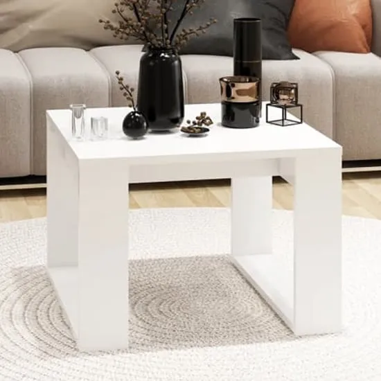 Kancy Square Side Table - White, Chipboard