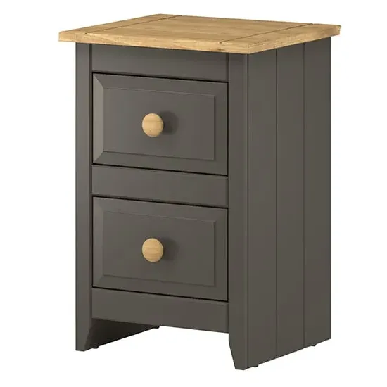 Kang 2-Drawer Petite Bedside Cabinet - Carbon, Pine product