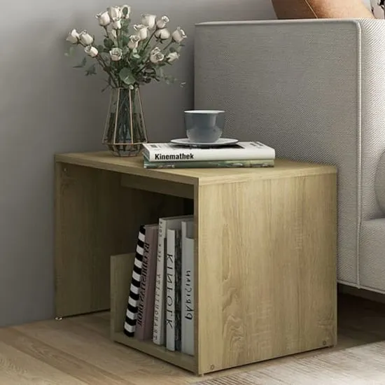 Kanoa Side Table with Storage - Sonoma Oak, Chipboard image
