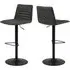Kaprun Bar Stools with Swivel Base - Anthracite, Fabric