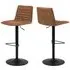 Kaprun Bar Stools with Swivel Base - Camel, Fabric