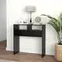 Karis Console Table with 2 Shelves - Black, Chipboard