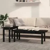 Karis Nesting Coffee Table Set - Black, Pine