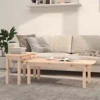 Karis Nesting Coffee Table Set - Brown, Pine