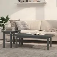 Karis Nesting Coffee Table Set - Grey, Pine