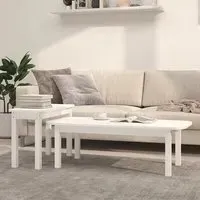 Karis Nesting Coffee Table Set - White, Pine