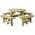 Karkby Round 8 Seater Picnic Dining Set - Natural, Timber