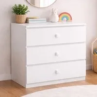 Karlstad 3-Drawer Chest - White, MDF alternate view