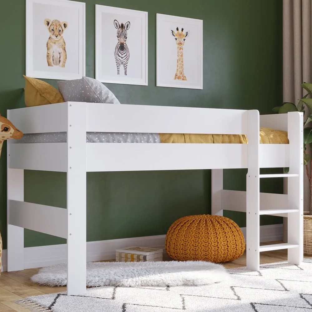Karlstad Mid Sleeper Bed Frame - White, MDF product