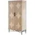 Karot 2 Door Wardrobe - Light Grey, Elm Wood