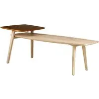 Karot Wooden Coffee Table - Gold, Elm Wood