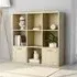 Kasen Bookcase with 2 Doors - Sonoma Oak, Chipboard