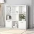 Kasen Bookcase with 2 Doors - White, Chipboard