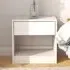 Kasia Bedside Cabinet with 1 Drawer - White, Pinewood