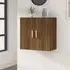 Kason Wall Storage Cabinet with 2 Doors - Brown, Oak