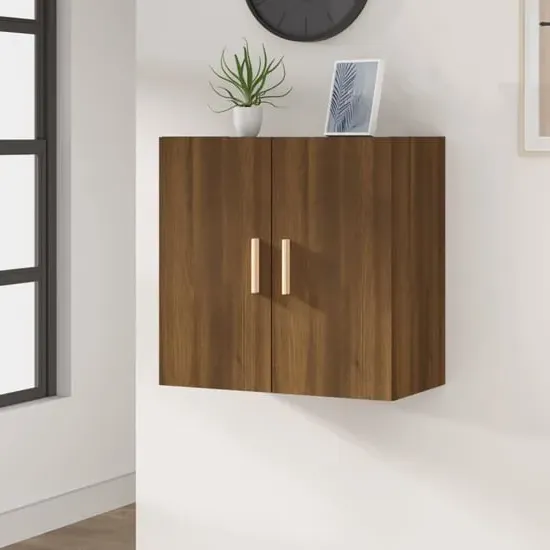 Kason Wall Storage Cabinet with 2 Doors - Brown, Oak image
