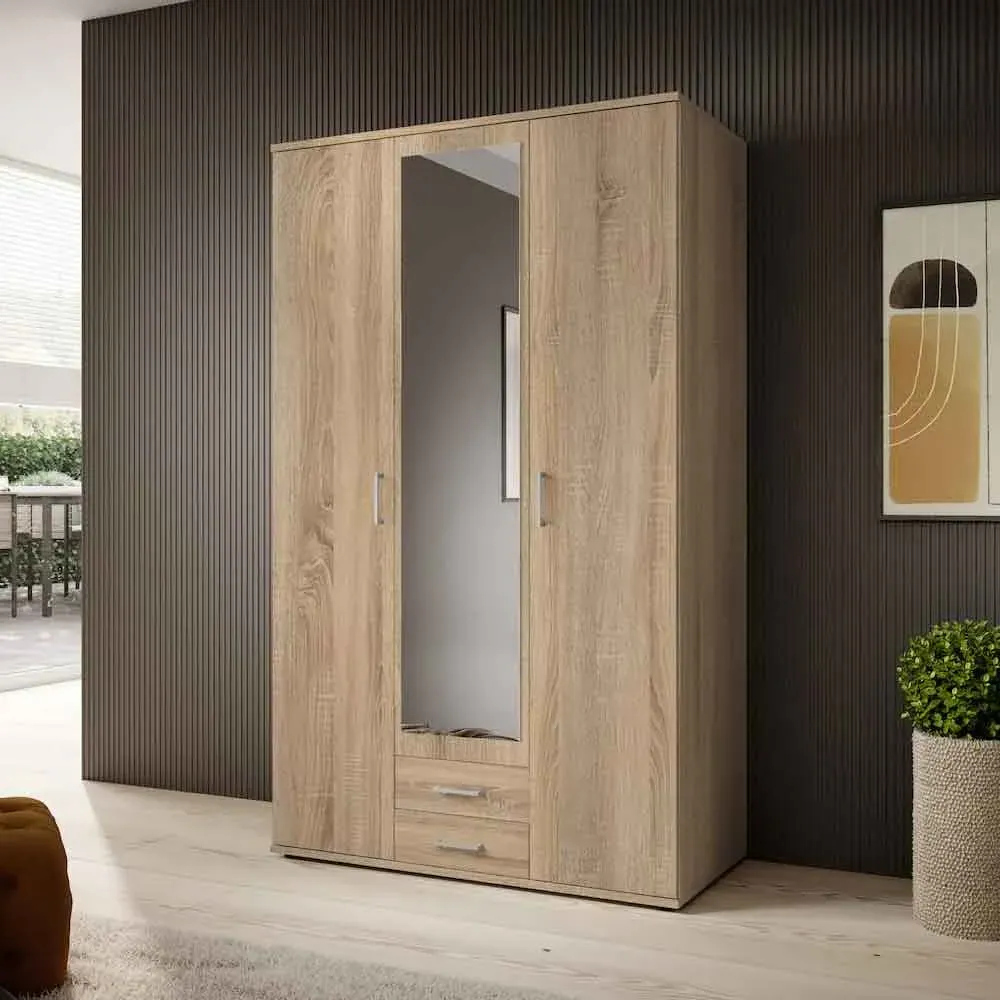 Kasper 2-Door Wardrobe with Drawers - Oak Sonoma image
