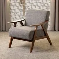 Kassel Fabric Accent Chair - Grey