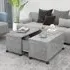 Katashi Coffee Table with Castors and Storage - Concrete